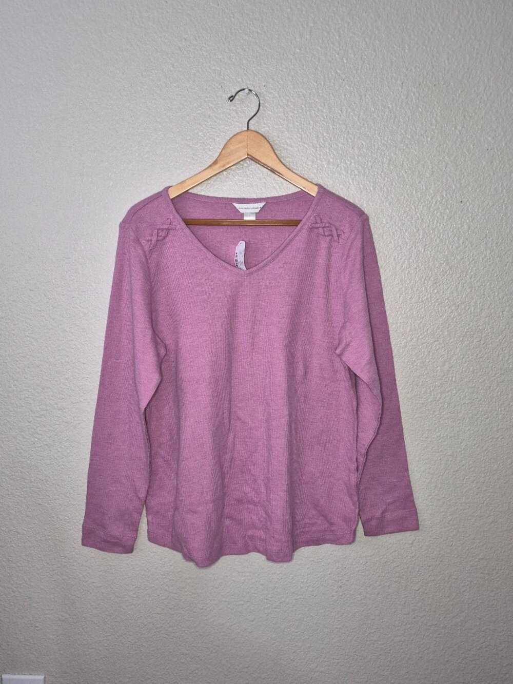 NWT Christopher And Banks Women's Pink Longsleeve Shirt Size: Large